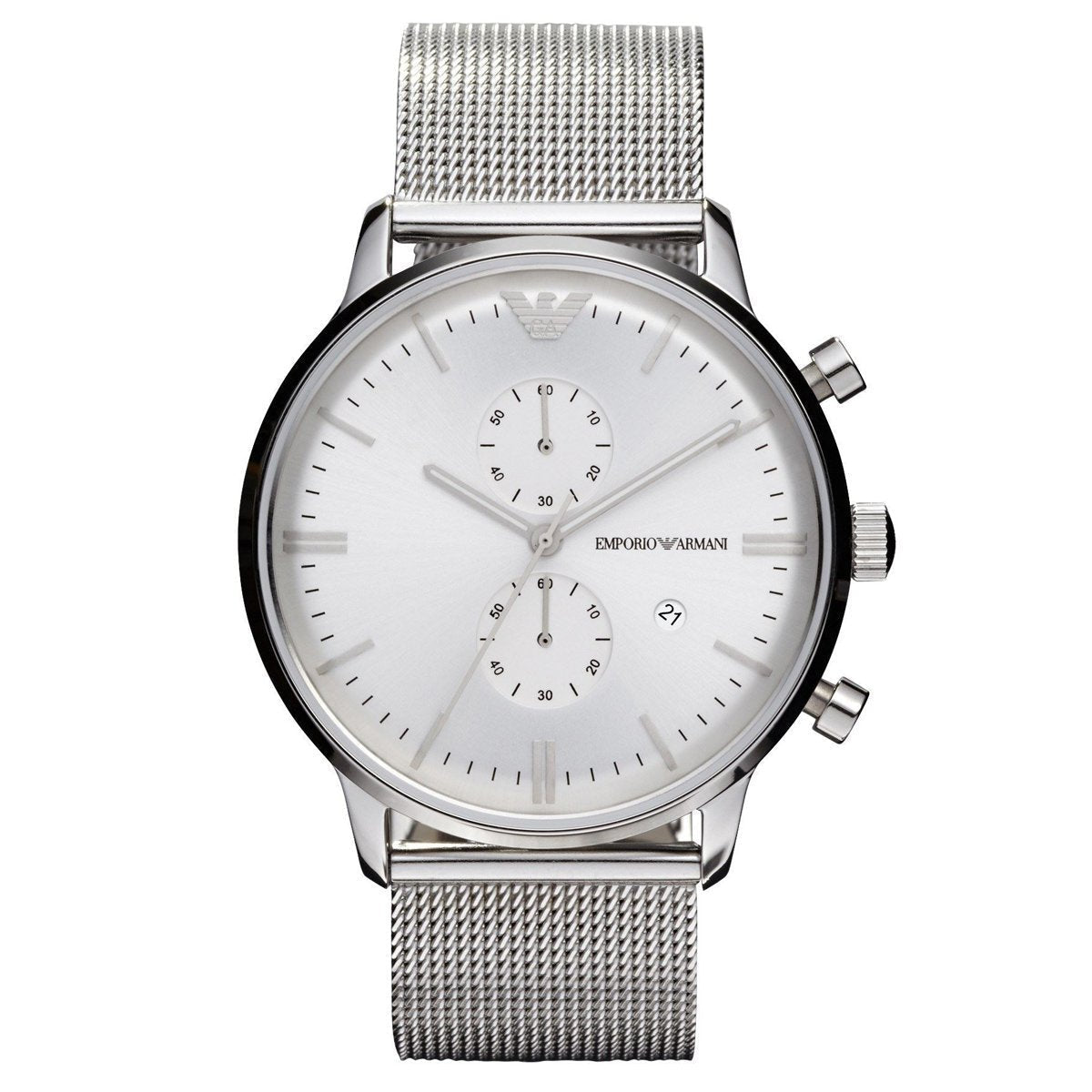 Emporio Armani Ar0390 Men S Chronograph Steel Watch