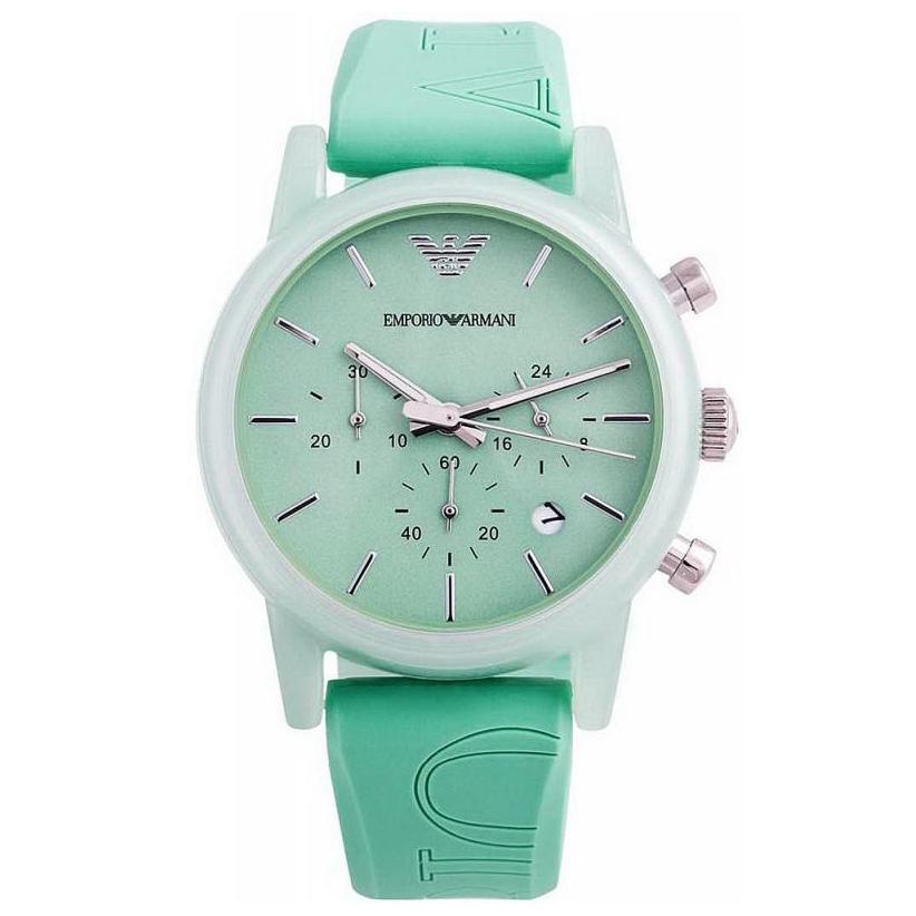 Emporio Armani Ar1057 Women's Green Chronograph Watch
