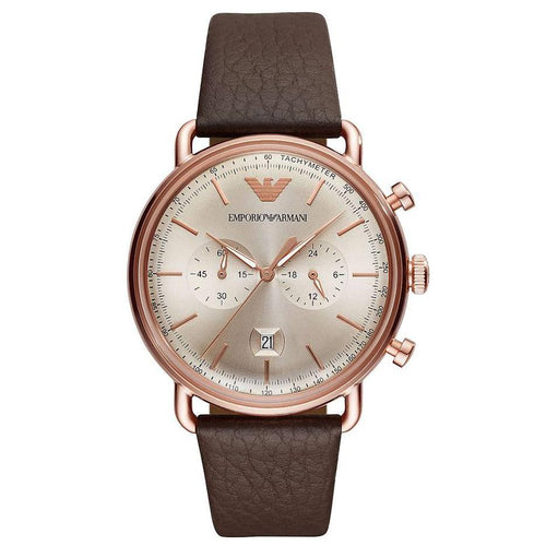 Emporio Armani Ar11106 Men S Aviator Brown Watch