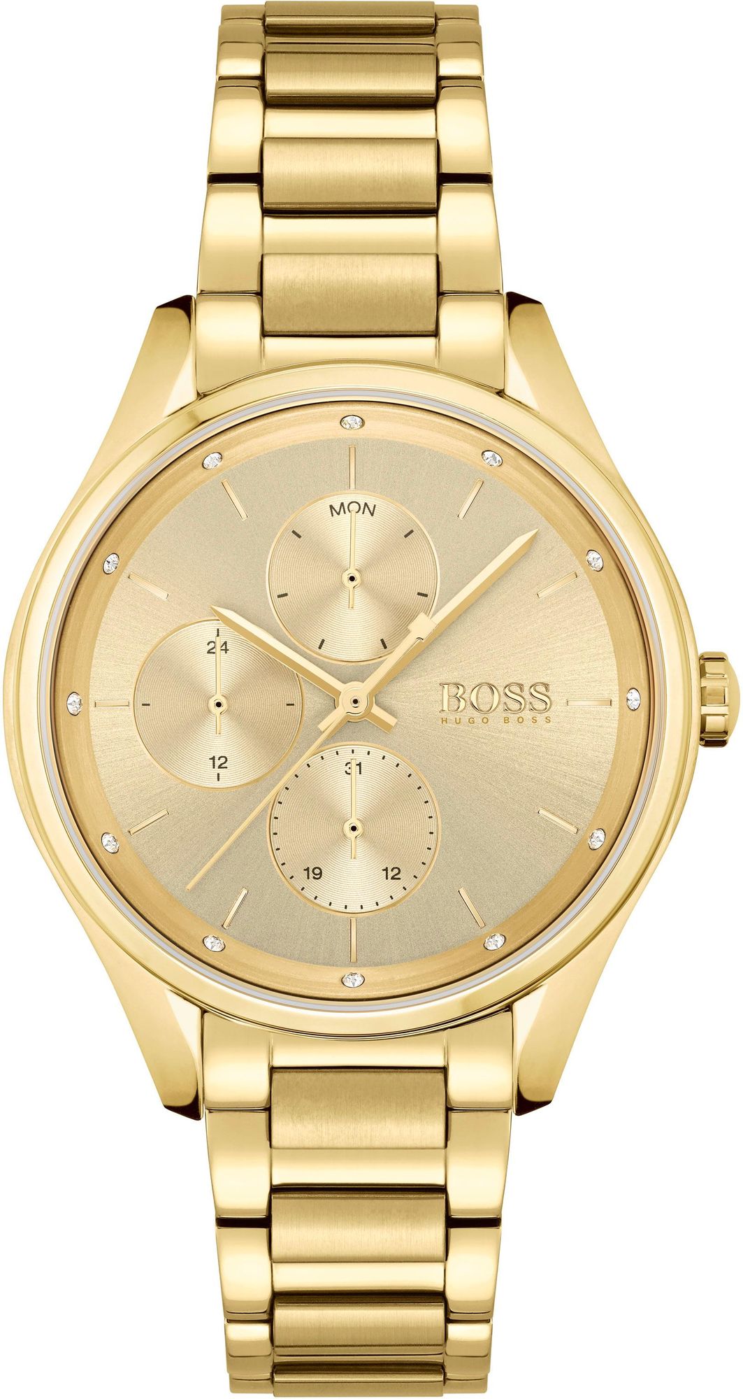 Hugo Boss Womens 1502584 Grand Course Quartz Gold Tone Stainless Steel Watch – product image 3