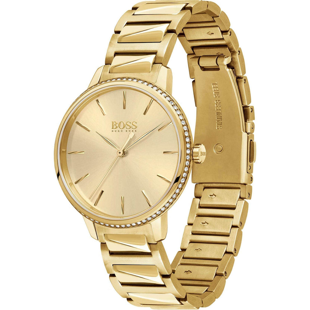 Hugo Boss Womens 1502541 Signature Gold Tone Stainless Steel Watch – product image 4