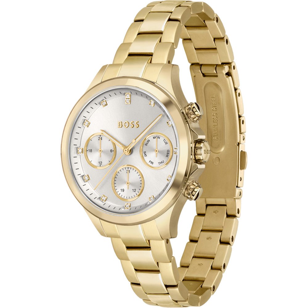 Hugo Boss Womens 1502628 Hera Gold Tone Stainless Steel Watch With Crystal Accents – product image 2