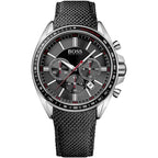 Hugo Boss Men S Watch Chronograph Black Driver Fabric Leather Hb1513087