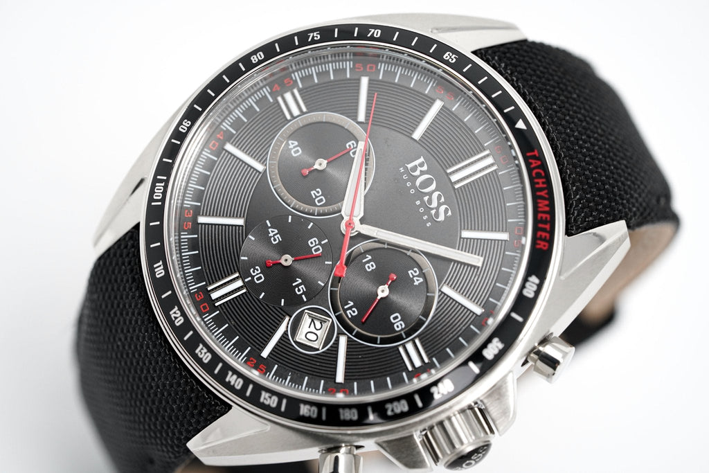 Hugo Boss Men S Watch Chronograph Black Driver Fabric Leather Hb1513087 – product image 3
