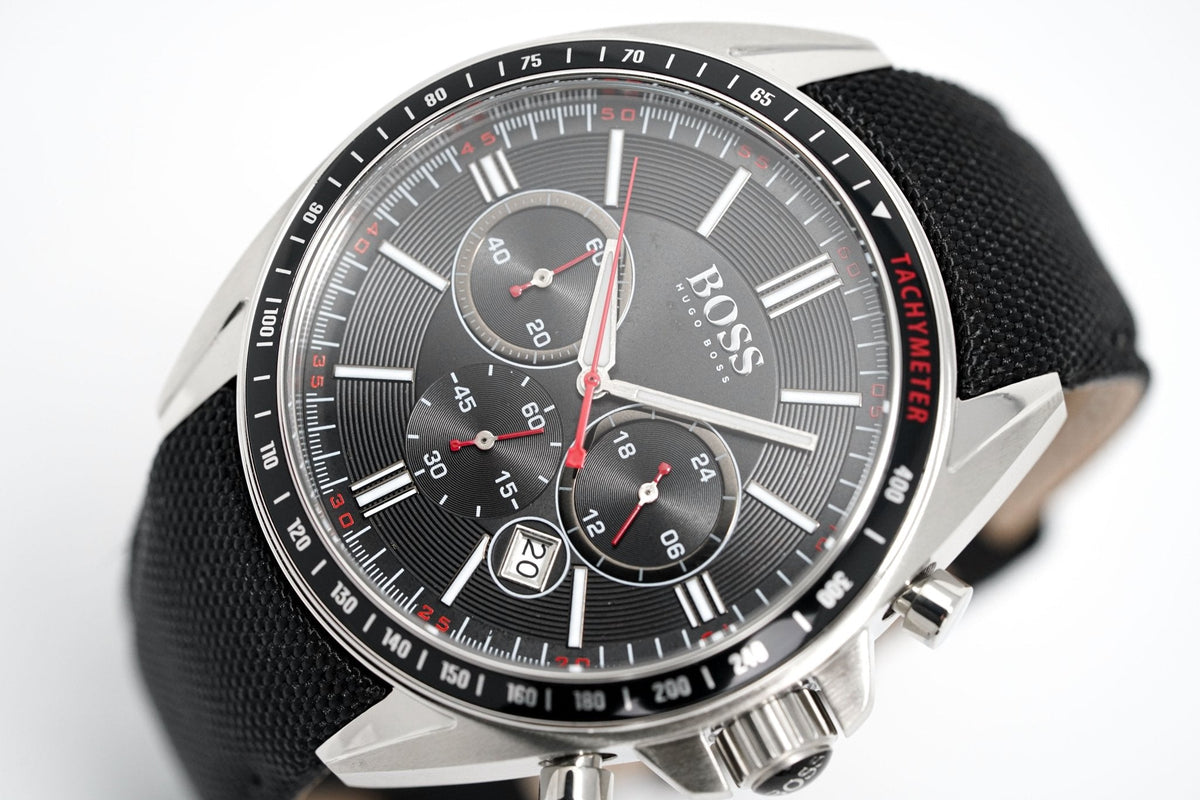 Hugo Boss Men S Watch Chronograph Black Driver Fabric Leather Hb1513087 – product image 3