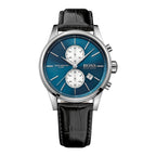 Hugo Boss Men S Watch Chronograph Blue Jet Leather Hb1513283