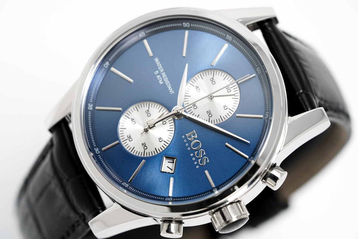 Hugo Boss Men S Watch Chronograph Blue Jet Leather Hb1513283 – product image 3