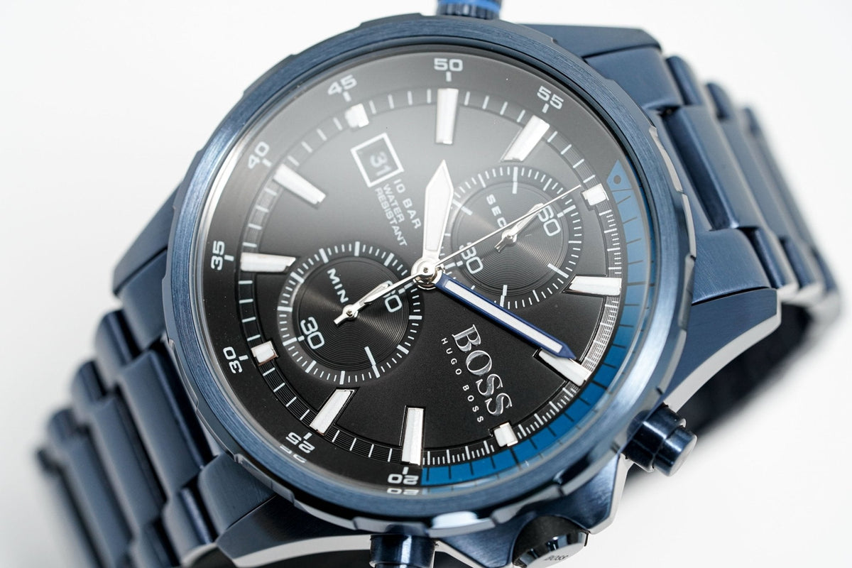 Hugo Boss Men S Watch Chronograph Globetrotter Blue Pvd Hb1513824 – product image 3