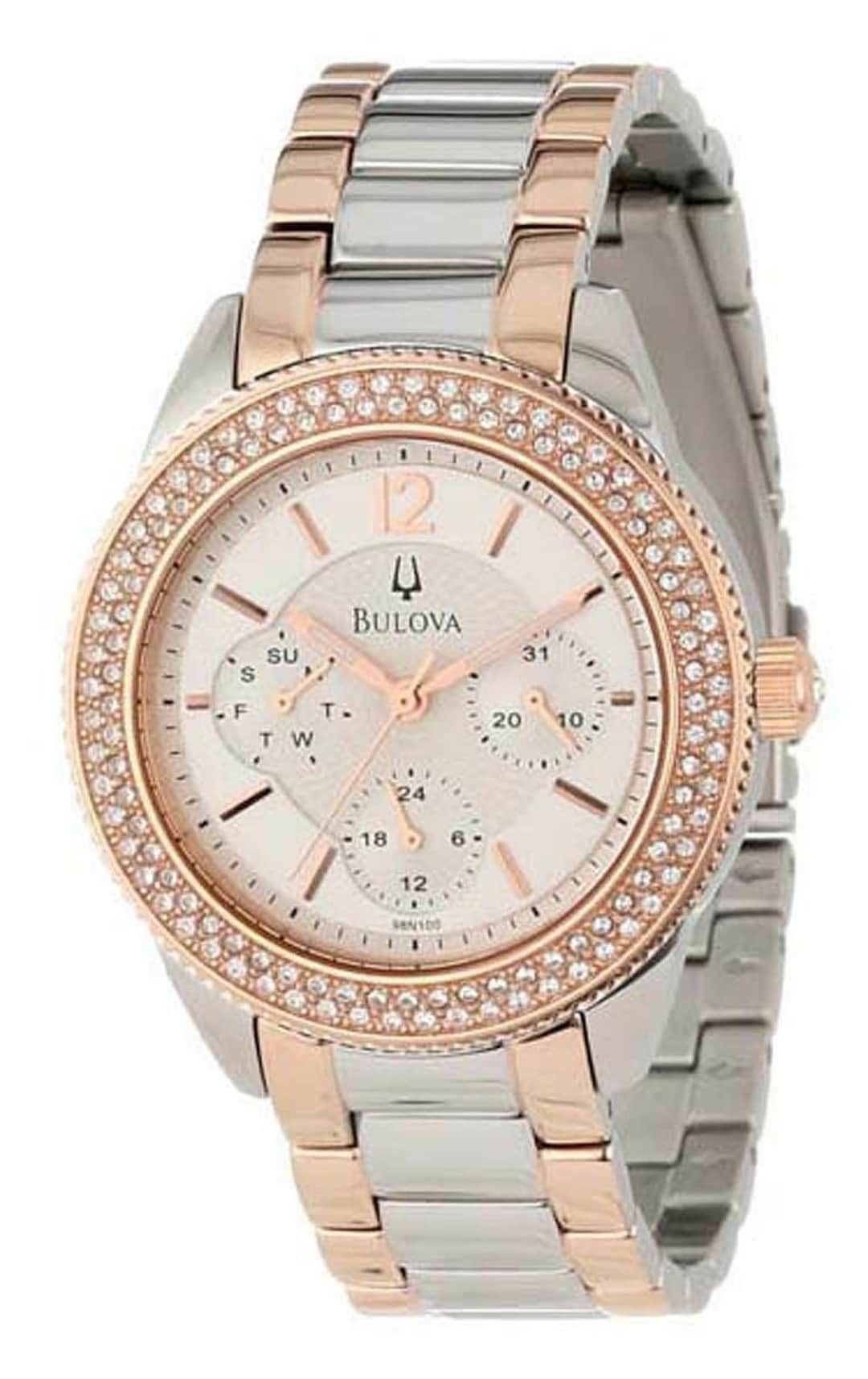 Bulova Crystal Women's Two-Tone Watch 98N100 – product image 4