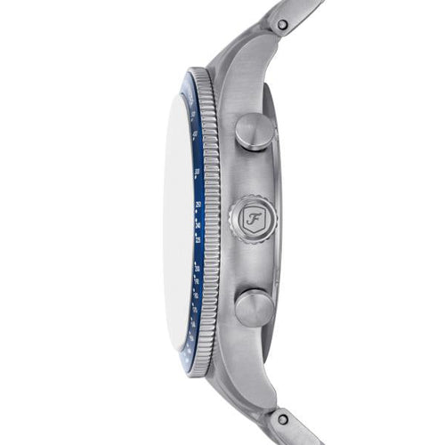 Fossil Sport Tourer Chronograph Stainless Steel Bracelet Blue Dial Men S Watch Fs6047