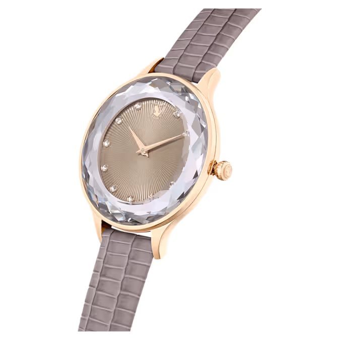 Swarovski Octea Nova Quartz Rose Gold Tone Taupe Watch 5649999 – product image 4