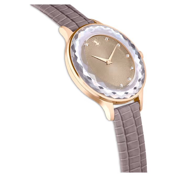 Swarovski Octea Nova Quartz Rose Gold Tone Taupe Watch 5649999 – product image 5