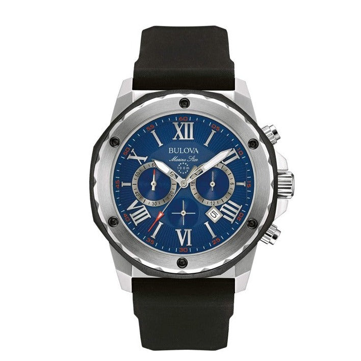 Bulova Marine Star Chronograph Men's Blue Watch 98B258 – product image 5