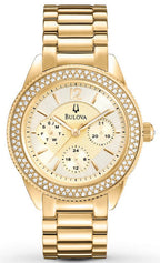Bulova Crystal Women's Gold Watch 97N102 – product image 2