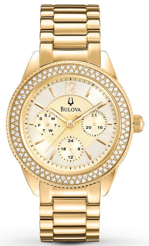 Bulova Crystal Women's Gold Watch 97N102 – product image 2