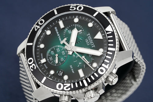 Tissot Chronograph Watch Seastar 1000 Green Mesh T1204171109100 – product image 2