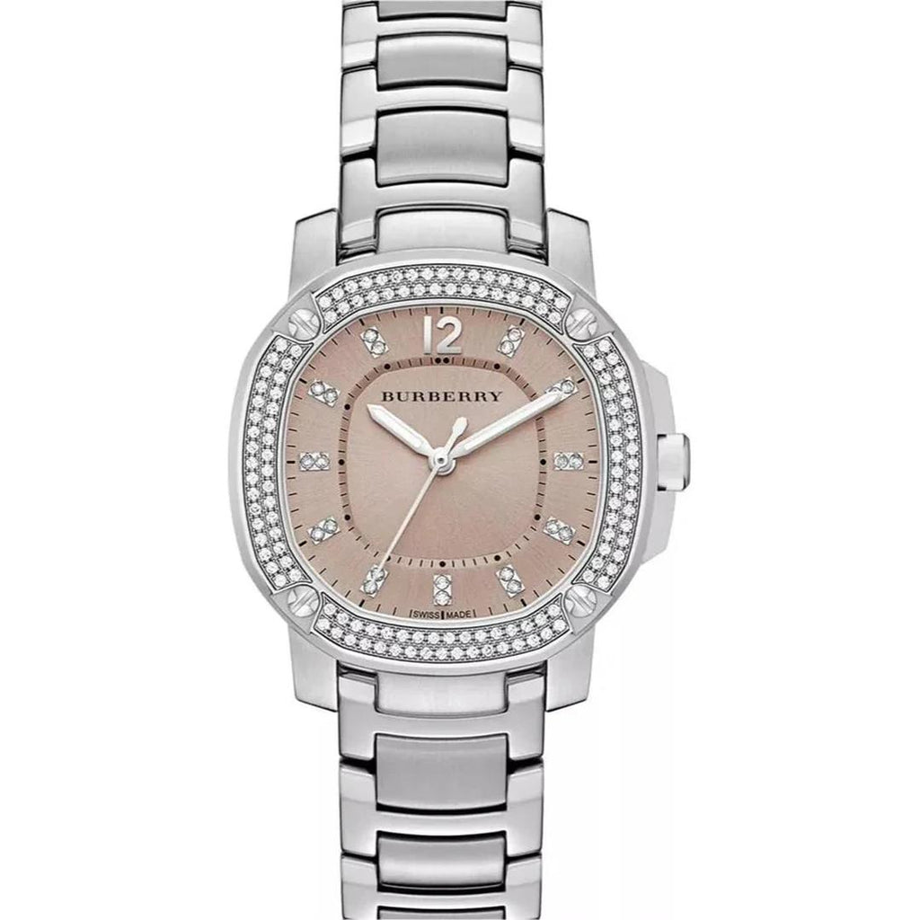 Burberry The Britian Diamonds Brown Dial Silver Steel Strap Watch For Women BBY1803 – product image 2