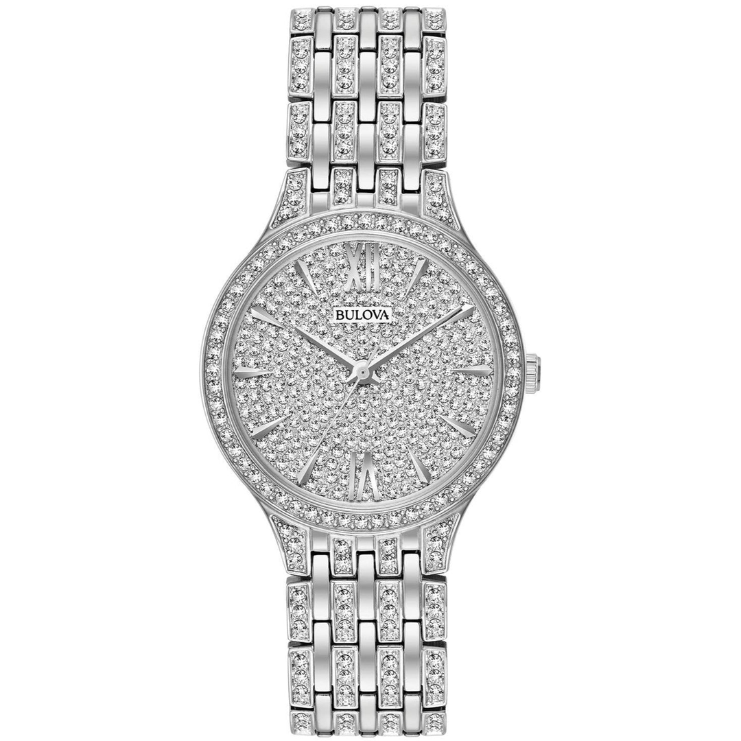 Bulova Crystal Women's Silver Watch 96L243