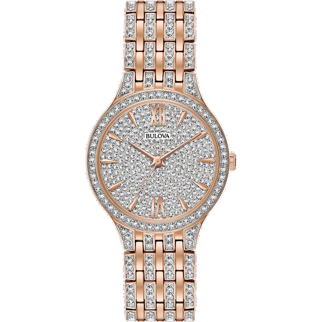 Bulova Crystal Women's Rose Gold Watch 98L235