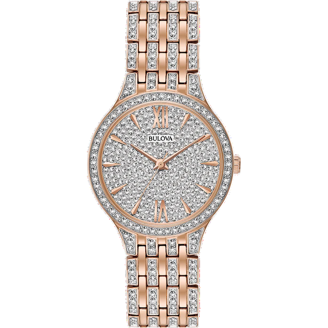 Bulova Crystal Women's Rose Gold Watch 98L235