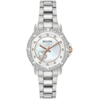 Bulova Crystal Women's Silver Watch 98L232