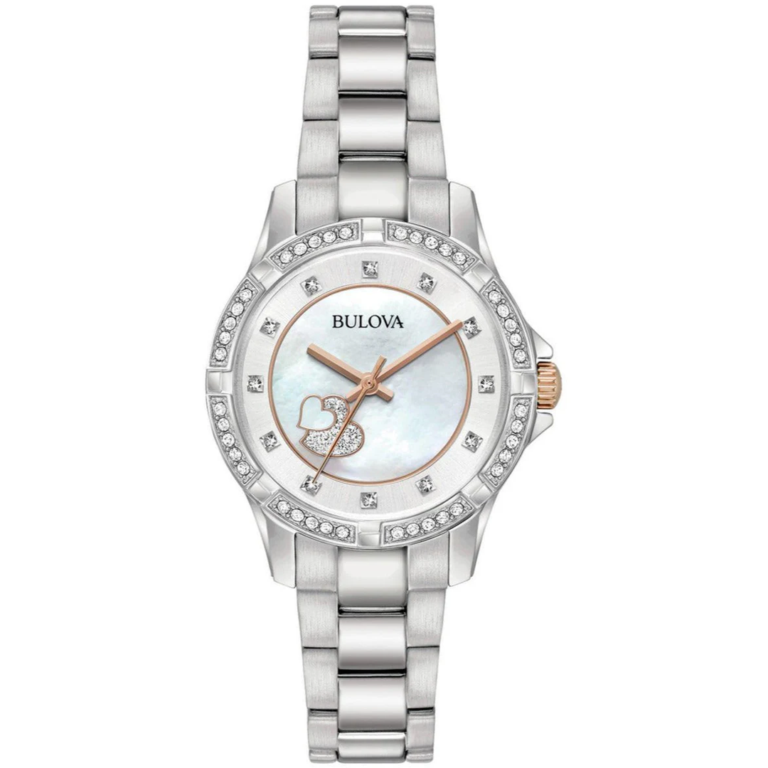 Bulova Crystal Women's Silver Watch 98L232