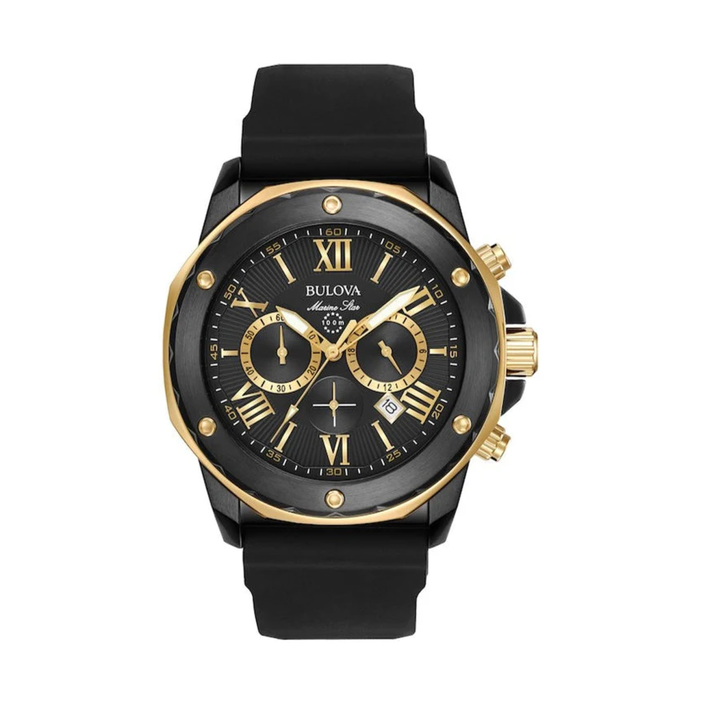 Bulova Marine Star Chronograph Men's Black Watch 98B278 – product image 2