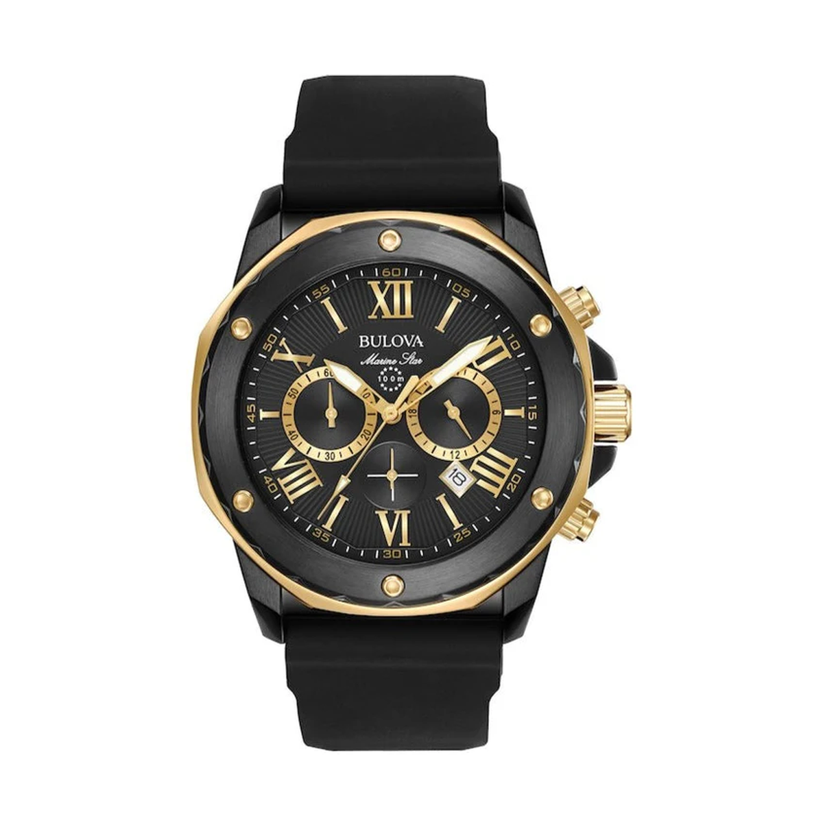 Bulova Marine Star Chronograph Men's Black Watch 98B278 – product image 2