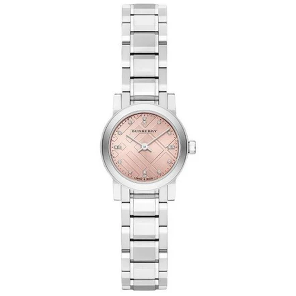 Burberry Women's Watch The City Check Diamonds Pink BU9223