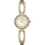 Bulova Crystal Women's Gold Watch 98L225
