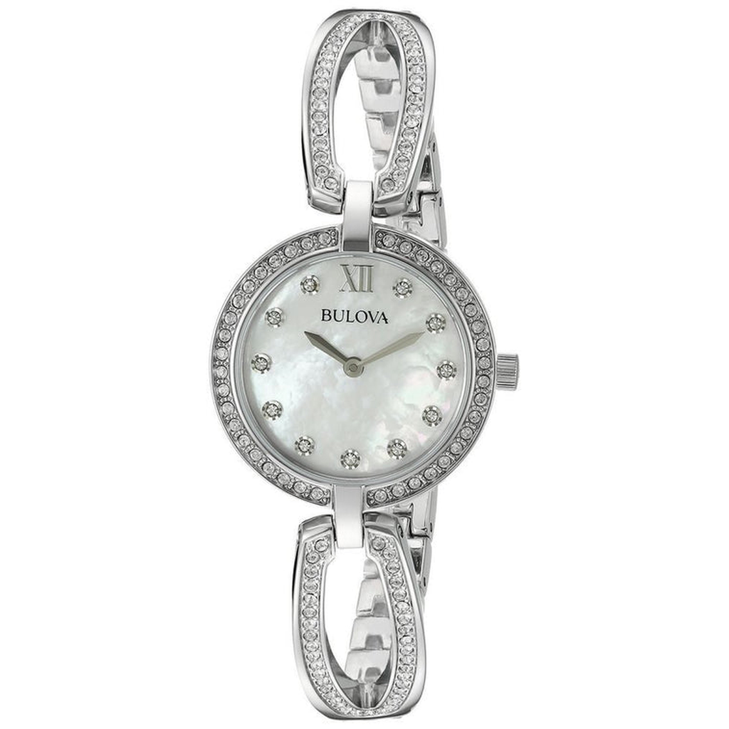 Bulova Crystal Women's Silver Watch 96L223