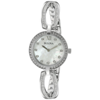 Bulova Crystal Women's Silver Watch 96L223