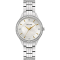 Bulova Crystal Women's Silver Watch 96L263